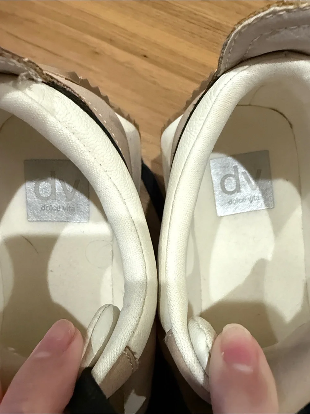 DV by Dolce Vita  Women's White, black Beige Platform Sneakers - Casual Comfort